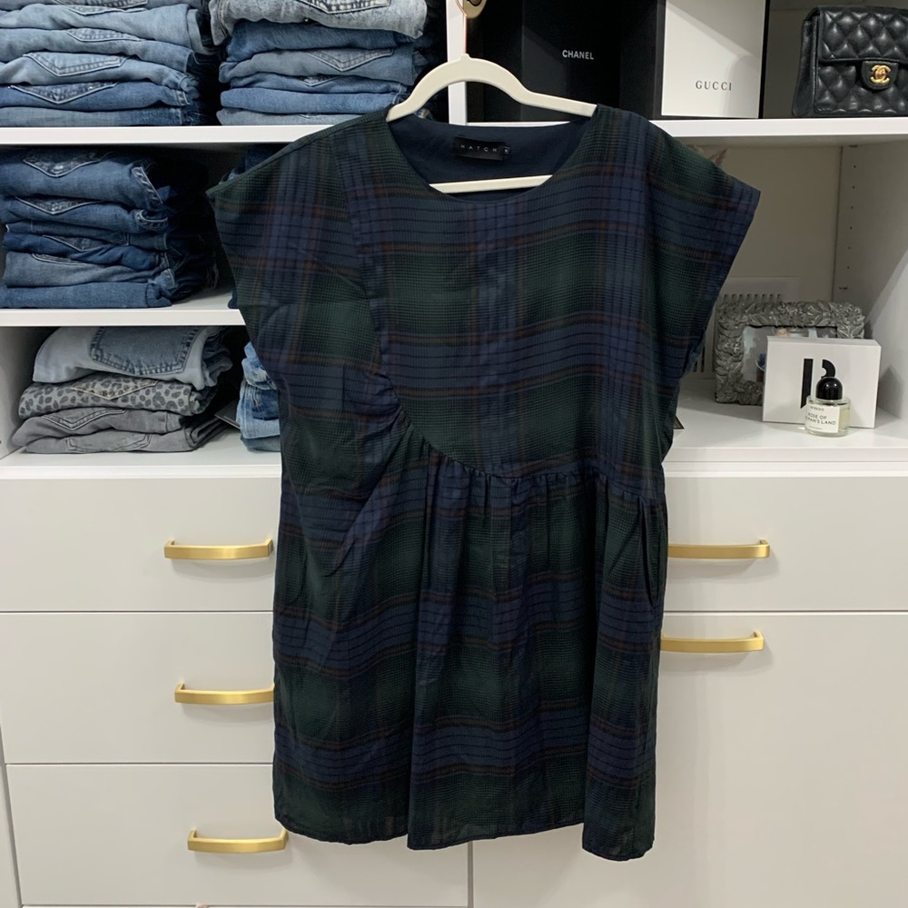 Hatch Oversized Plaid Dress Size P (Maternity)